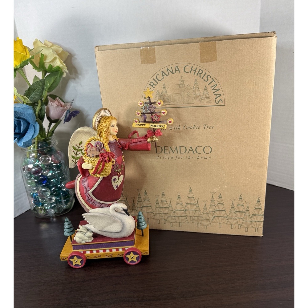 Demdaco Americana Christmas Angel By Kathy Killip Figurine 2001 Happy Holidays!